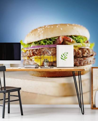 Grande carta da parati hamburger