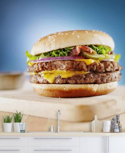 Stor Hamburger Baggrund Stor Hamburger Baggrund