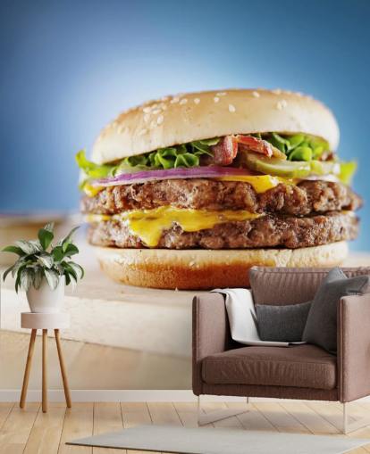 Papel pintado Hamburguesa grande Papel pintado Hamburguesa grande