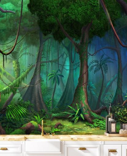 Fantasy-Dschungel-Tapete Fantasy-Dschungel-Tapete