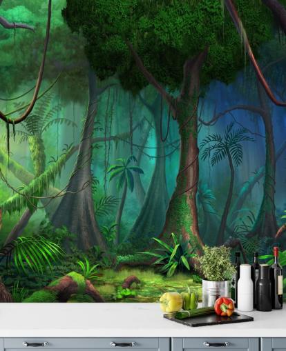 Papier peint Fantasy Jungle