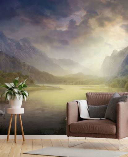 Fantasy Lake Baggrund Fantasy Lake Baggrund