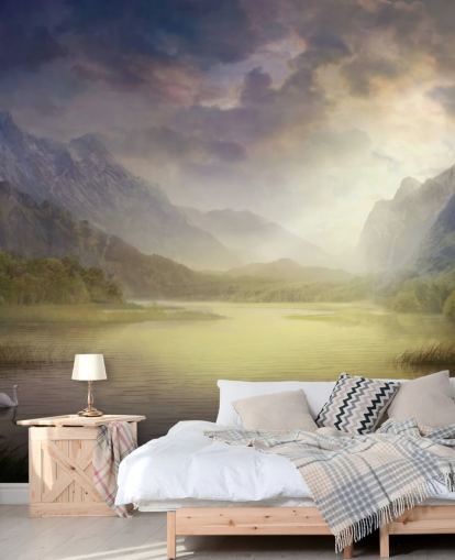 Carta da parati fantasia lago