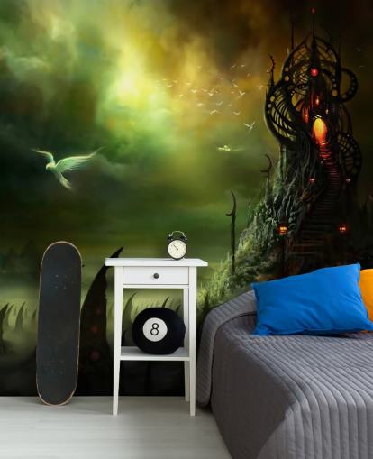 Papier Peint Tour et Terre du mal