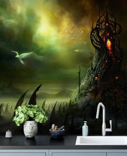 Carta da parati Evil Tower and Land Carta da parati Evil Tower and Land