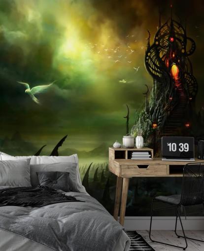 Evil Tower og Land Baggrund Evil Tower og Land Baggrund