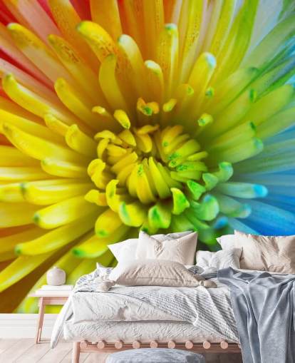 Papier peint fleur arc-en-ciel Papier peint fleur arc-en-ciel