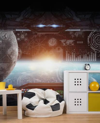 Vista de um papel de parede da estação espacial