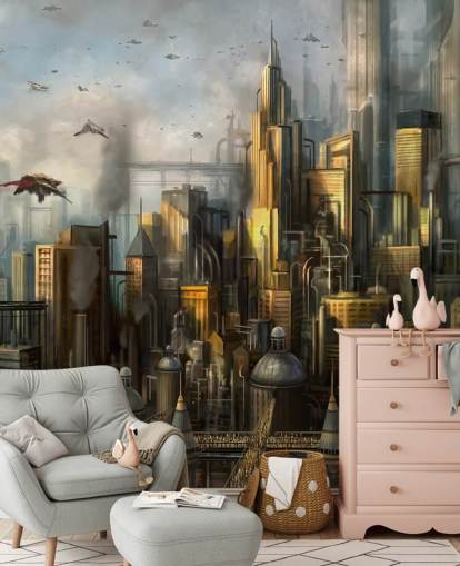 Sci Fi City Bakgrund Sci Fi City Bakgrund