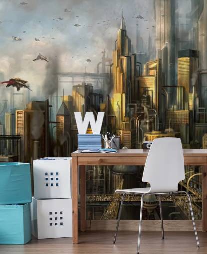 Papel de Parede Sci Fi City Papel de Parede Sci Fi City