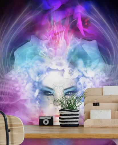 Fantasy Girl gezicht behang