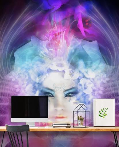 Papel de parede de fantasia Girl Face