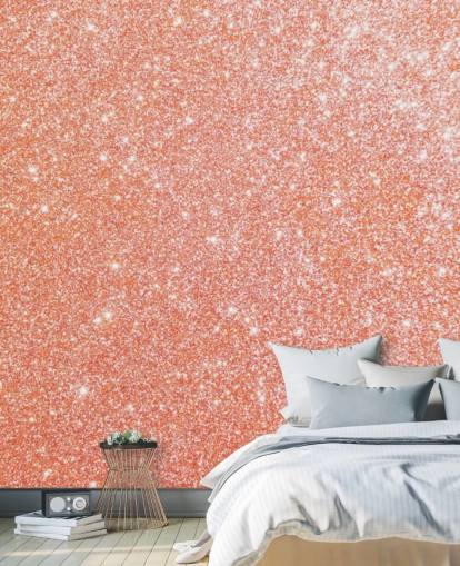 Bonito como um mural de glitter de pêssego