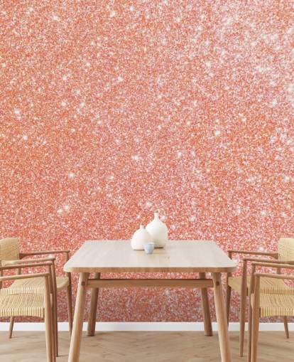 Pretty as a Peach Glitter Mural