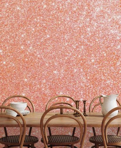 Pretty as a Peach Glitter Mural