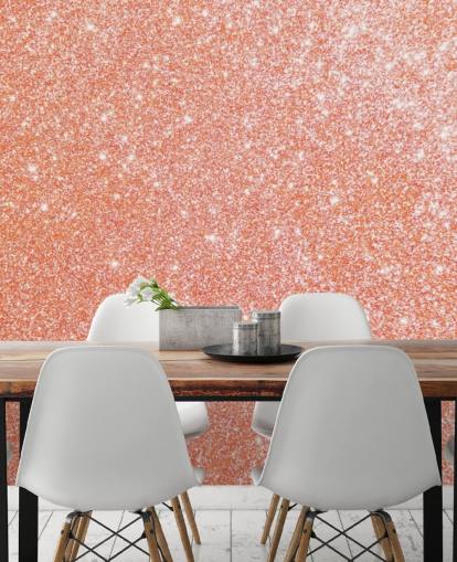 Mooi als een Peach Glitter Mural Mooi als een Peach Glitter Mural