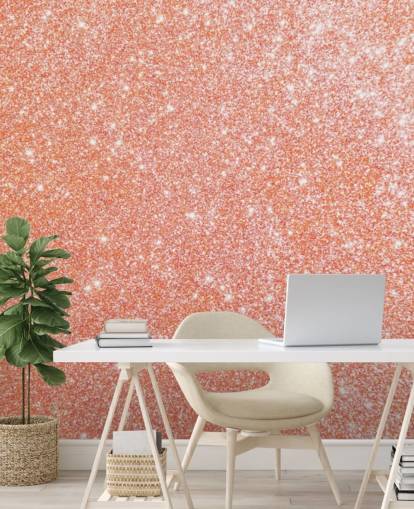 Pen som en Peach Glitter Mural