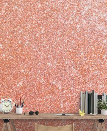 Mooi als een Peach Glitter Mural Mooi als een Peach Glitter Mural