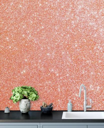 Pretty as a Peach Glitter Mural