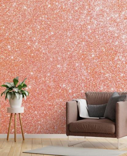 Pretty as a Peach Glitter Mural