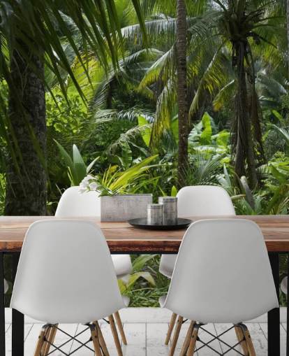 green jungle wallpaper mural called Green Jungle for bathrooms, kitchens and hallways