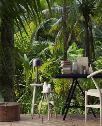 Photograph of Green Jungle Scene Wallpaper Photograph of Green Jungle Scene Wallpaper