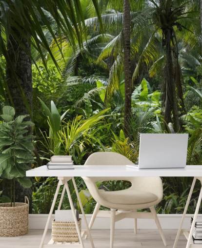 Foto von Green Jungle Scene Wallpaper