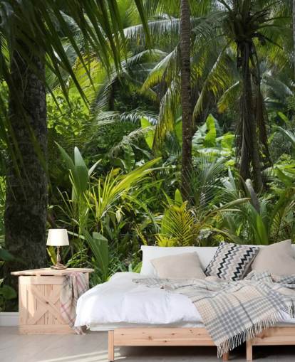 Photograph of Green Jungle Scene Wallpaper Photograph of Green Jungle Scene Wallpaper