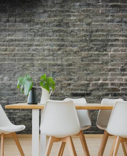 gray brick wallpaper mural called Aged gray brick wallpaper mural called Aged