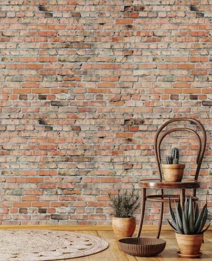 mural de papel pintado de ladrillo rojo personalizable llamado Faded Brick de Fotolia para dormitorios, cocinas y lofts mural de papel pintado de ladrillo rojo personalizable llamado Faded Brick de Fotolia para dormitorios, cocinas y lofts