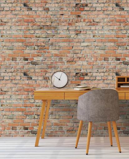 punainen muokattava tiilitapettiseinämaalaus nimeltä Faded Brick by Fotolia makuuhuoneisiin, keittiöihin ja lofteihin punainen muokattava tiilitapettiseinämaalaus nimeltä Faded Brick by Fotolia makuuhuoneisiin, keittiöihin ja lofteihin