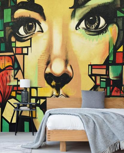 Beautiful Woman Graffiti Wallpaper