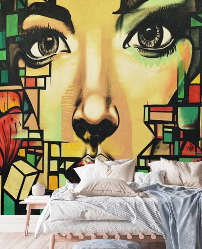 Beautiful Woman Graffiti Wallpaper