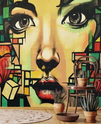 Beautiful Woman Graffiti Wallpaper