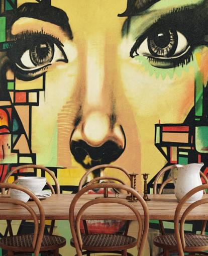 Beautiful Woman Graffiti Wallpaper