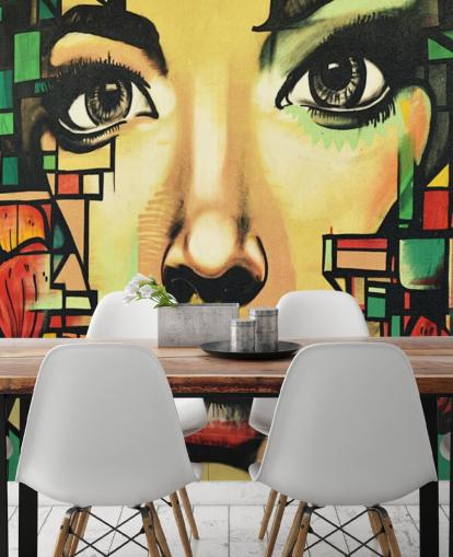 Beautiful Woman Graffiti Wallpaper