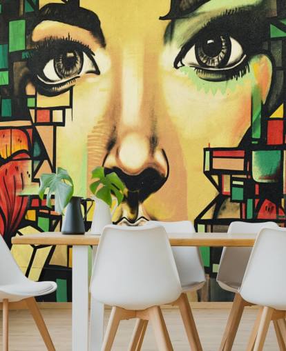 Beautiful Woman Graffiti Wallpaper