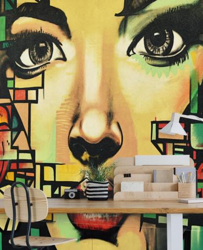 Fondo de pantalla de graffiti de mujer hermosa Fondo de pantalla de graffiti de mujer hermosa