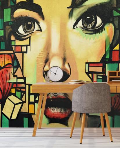 Beautiful Woman Graffiti Wallpaper