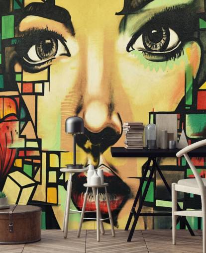 Beautiful Woman Graffiti Wallpaper