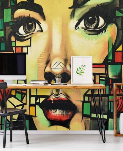 Beautiful Woman Graffiti Wallpaper