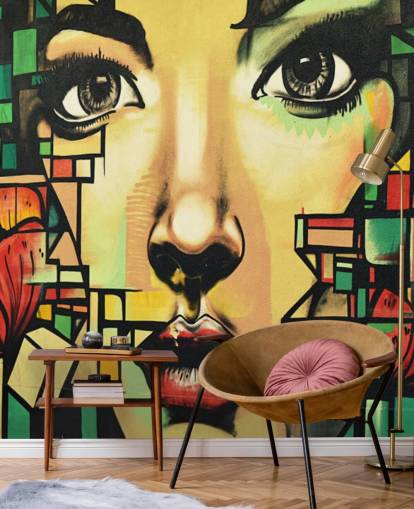 Beautiful Woman Graffiti Wallpaper