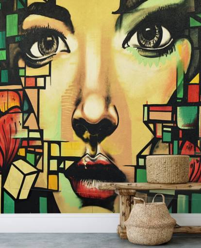 Beautiful Woman Graffiti Wallpaper