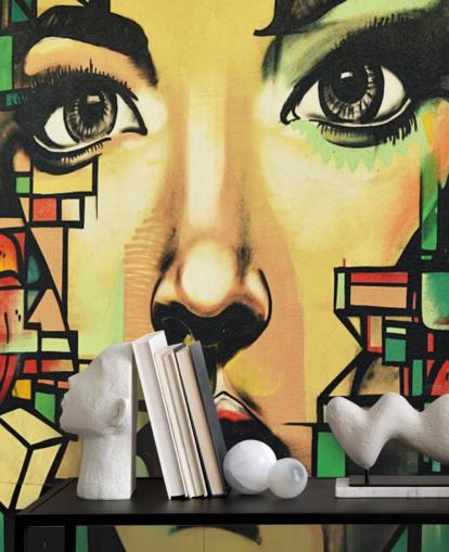 Beautiful Woman Graffiti Wallpaper