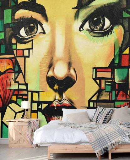 Beautiful Woman Graffiti Wallpaper