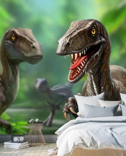Dinosaurs - Raptors Mural Wallpaper