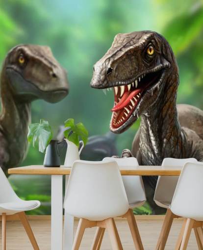 Dinosaurs - Raptors Mural Wallpaper