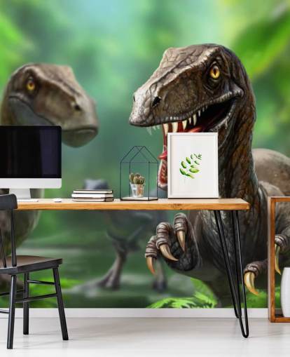 Dinosaurs - Raptors Mural Wallpaper