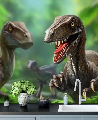Papel pintado Dinosaurios - Raptors