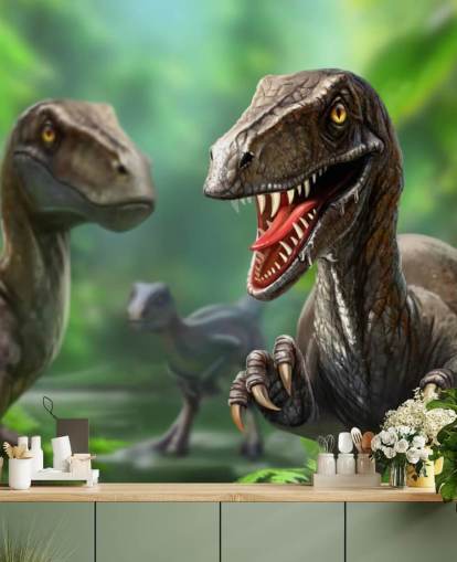 Dinosaurs - Raptors Mural Wallpaper